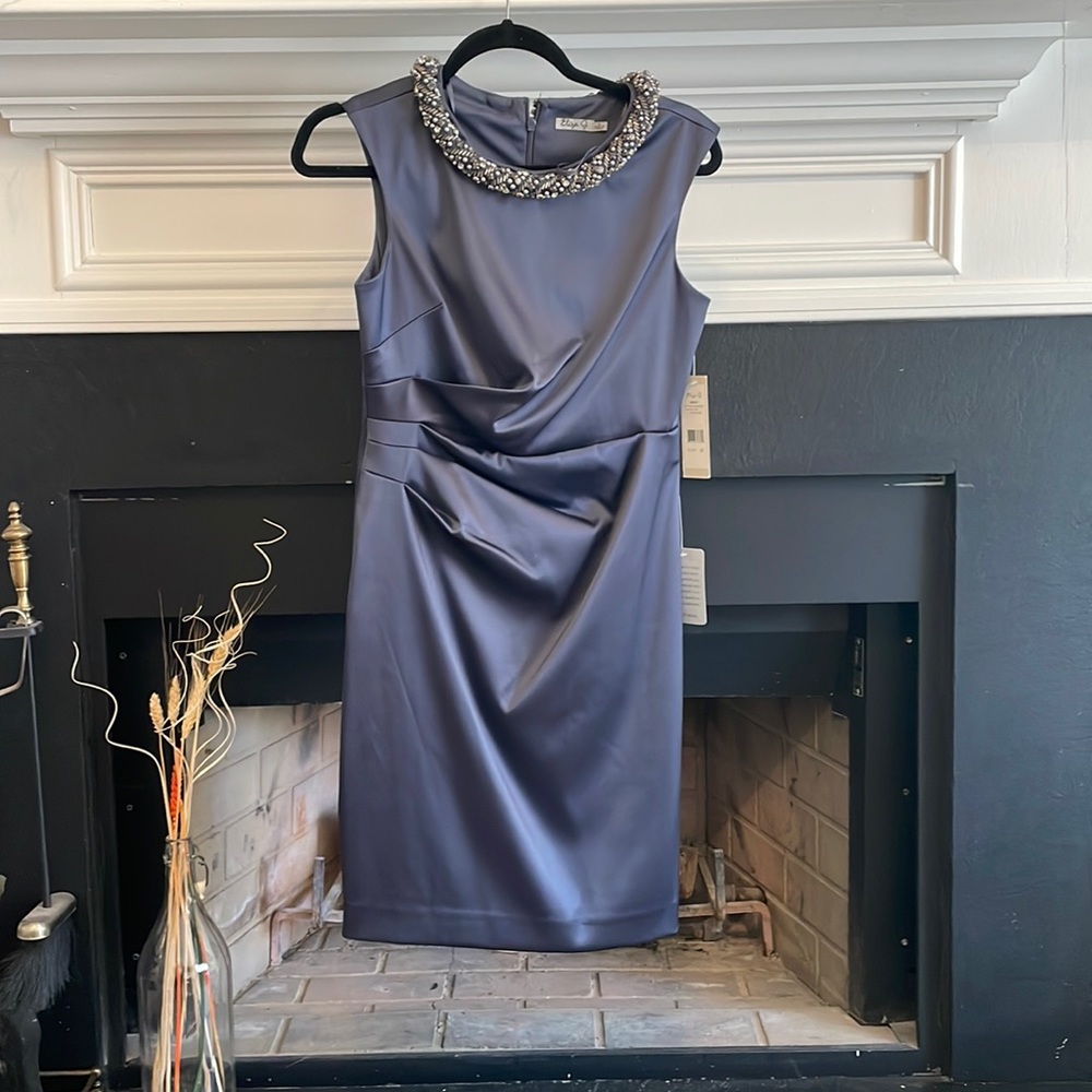 NWT - Eliza J Dark Grey Cocktail Dress size 4